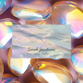 Posh Luxury Opal Iridescent Style 名刺