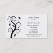 Posh Plant (Shadowed) – ブラックオン(金ゴールドカード) 名刺 (裏面)