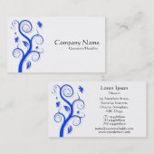 Posh Plant (Shadowed) – 青(白) 名刺 (正面/裏面)