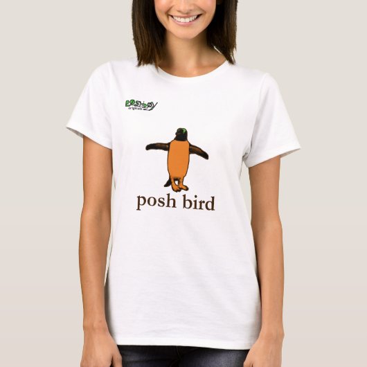 poshbird (茶色のペンギン) tシャツ (正面)