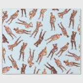 Posing Hunks Pattern ラッピングペーパー (フラット)