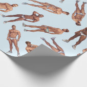 Posing Hunks Pattern ラッピングペーパー (角)