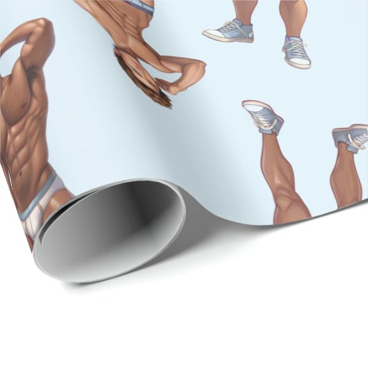 Posing Hunks Pattern ラッピングペーパー (ロールコーナー)