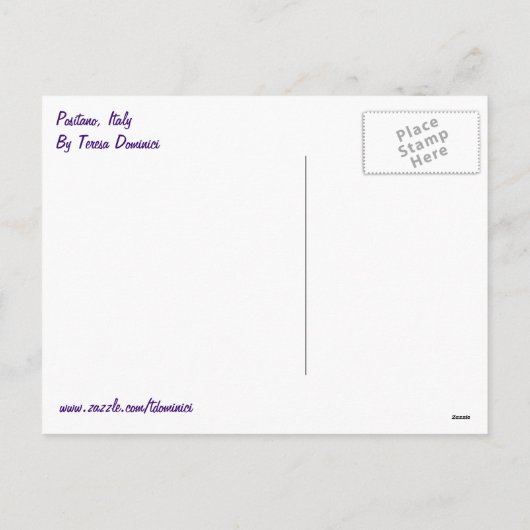 Positanoのイタリアのクリスマスの郵便はがき シーズンポストカード (裏面)