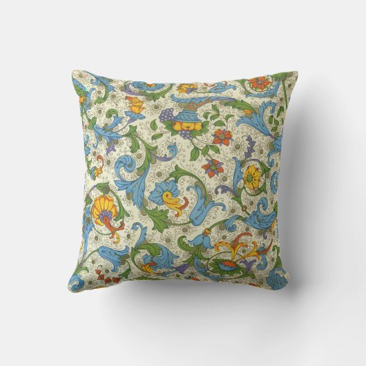 Positanoの花柄 クッション (裏面)