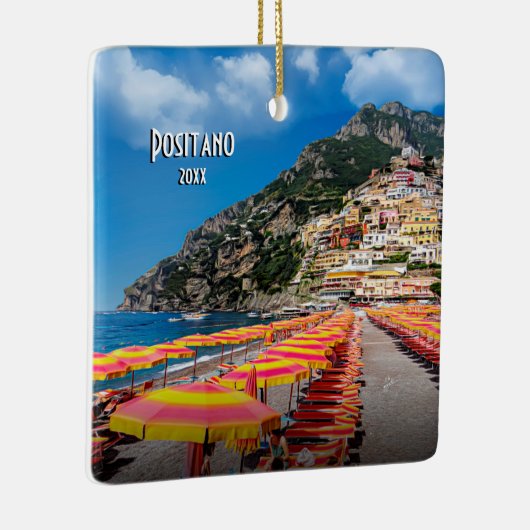 Positanoアマルフィ旅行写真はクリスマス2味方しました セラミックオーナメント (右)