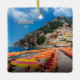 Positanoアマルフィ旅行写真はクリスマス2味方しました セラミックオーナメント