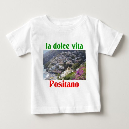 Positanoイタリア ベビーTシャツ (正面)
