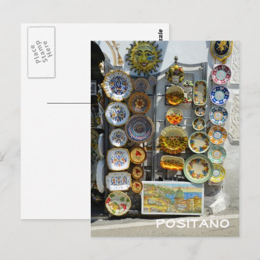 Positano、イタリア ポストカード (正面/裏面)
