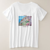 Positano -女性のとサイズの基本的なTシャツ プラスサイズTシャツ (デザイン裏面)