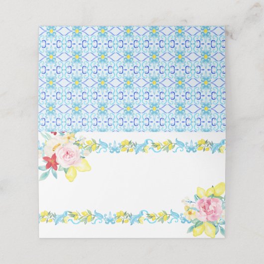 Positano Amalfi Mediterranean Wedding プレイスカード (外部開封)