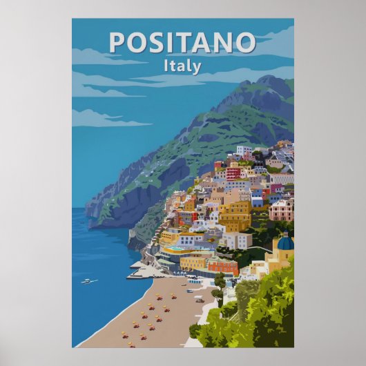 Positano, Italy ポスター (正面)
