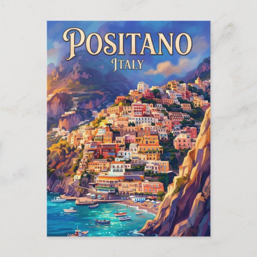 Positano Italy ポストカード (正面)