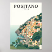 Positano, Italy Town Vintage  ポスター (正面)