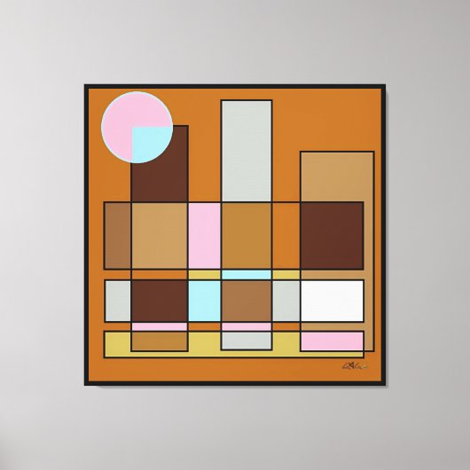 Positioned Near the Middle キャンバスプリント (正面)