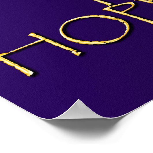 POSITIVE AFFIRMATION 3D Golden Text Poster ポスター (角)