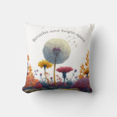 Positive Affirmation Breathe Throw Pillow Friend クッション (正面)