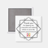 Positive Affirmation Magnet - Gratitude Statement マグネット (正面/裏面)