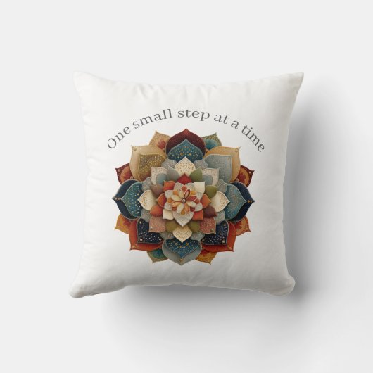 Positive Affirmation Throw Pillow One Step クッション (裏面)