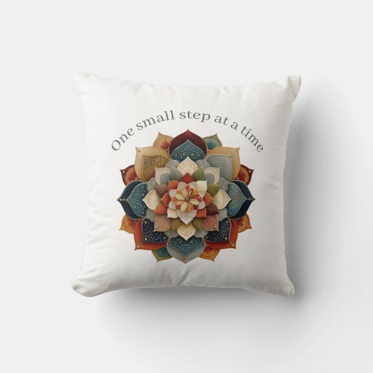 Positive Affirmation Throw Pillow One Step クッション (正面)