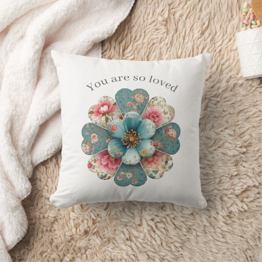 Positive Affirmation Throw Pillow You Are So Loved クッション (ブランケット)