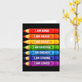 Positive affirmations crayons for kids  カード (黄色い花)