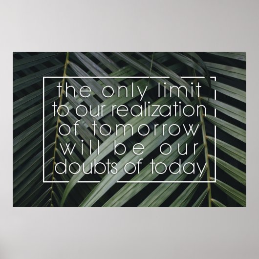 Positive Affirming Future Quote Wall Print ポスター (正面)