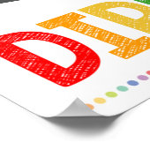 Positive Attitude Rainbow Classroom Poster ポスター (角)