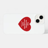 Positive Bible Verse Affirmation Red Heart Cute iPhoneケース (裏面横)