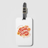 Positive Energy Good Vibes Luggage Tag Design ラゲッジタグ (正面縦)