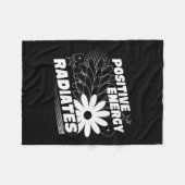 Positive, Energy Radiates Positive Quote Inspirati フリースブランケット (正面(横))