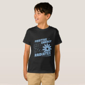 Positive, Energy Radiates Positive Quote Inspirati Tシャツ (正面フル)