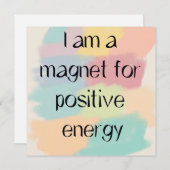 Positive Energy Watercolor Quote Art Card シーズンカード (正面/裏面)