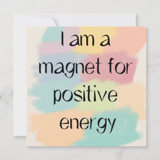 Positive Energy Watercolor Quote Art Card シーズンカード (正面)