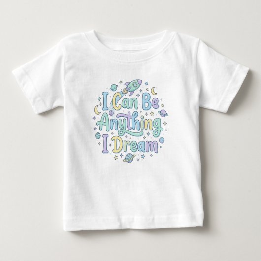Positive Future Message for Big Dreamers ベビーTシャツ (正面)