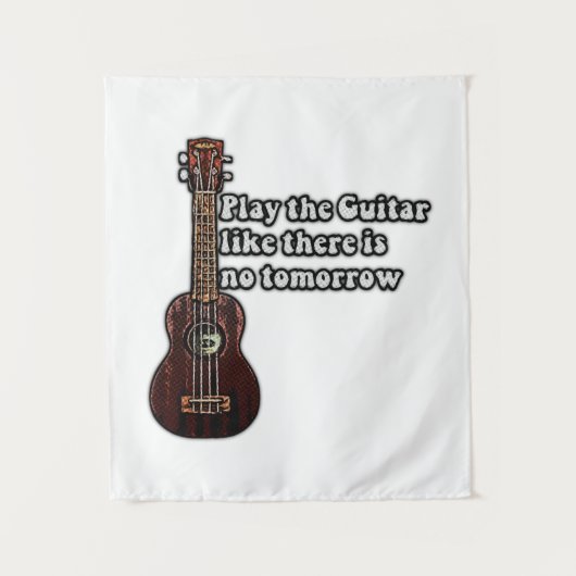 positive guitar quote for guitar lovers タペストリー (正面)