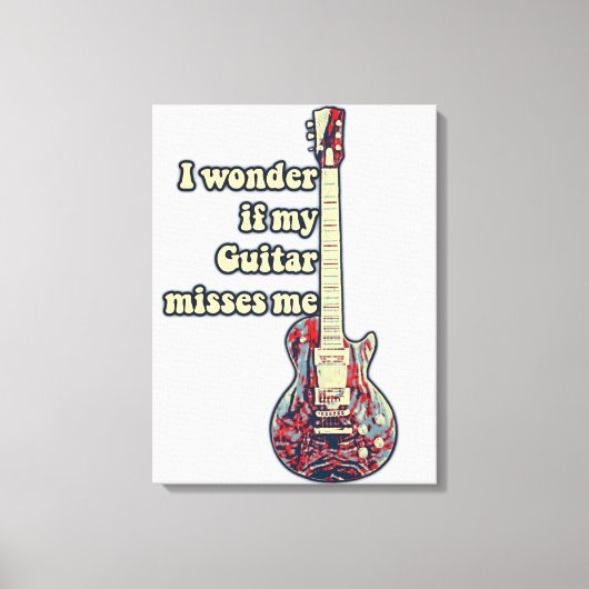 positive guitar sayings for guitarists キャンバスプリント (正面)