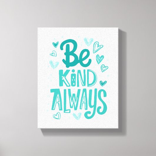 Positive Kindness Matters Typography キャンバスプリント (正面)