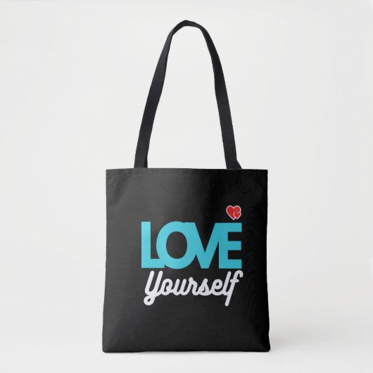 Positive Message Tote Bag – Self Care Gift Bag トートバッグ (正面)