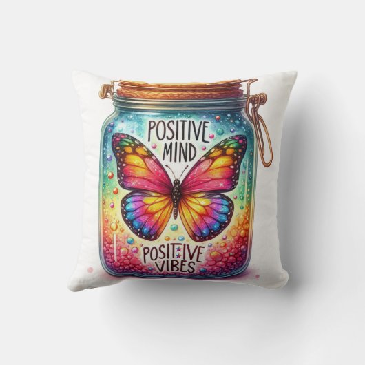 Positive Mind - Positive Vibes クッション (裏面)