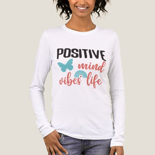 Positive Mind Vibes Life Mental Health Positivity トライブレンドTシャツ (正面)