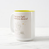 positive morning affirmation mug ツートーンマグカップ (正面左)