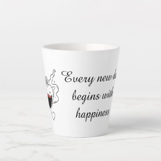 Positive Morning Cup カフェラテマグ (正面)