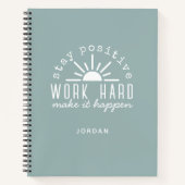 Positive Motivational Mantra with Any Name ノートブック (正面)