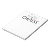 Positive Motivational Text Beautiful Chaos ノートパッド (回転)