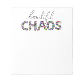 Positive Motivational Text Beautiful Chaos ノートパッド