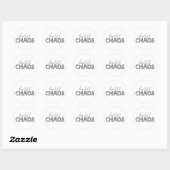 Positive Motivational Text Beautiful Chaos ラウンドシール (シート)