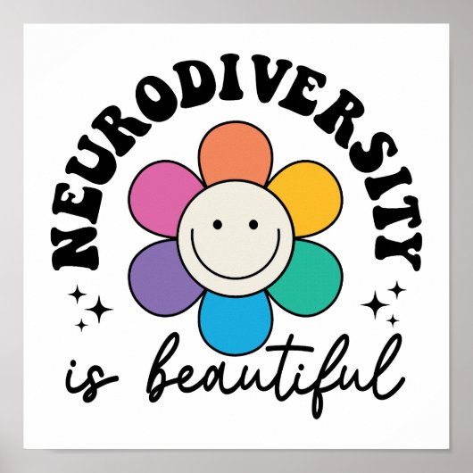 Positive Neurodiversity Acceptance Quote ポスター (正面)