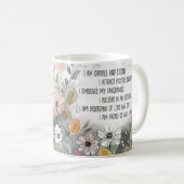 Positive Quote Inspirational Mug, Boho Cup コーヒーマグカップ (正面右)