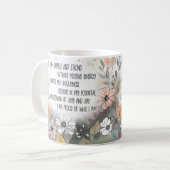 Positive Quote Inspirational Mug, Boho Cup コーヒーマグカップ (正面左)